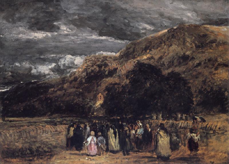 David Cox A Welsh Funeral Norge oil painting art